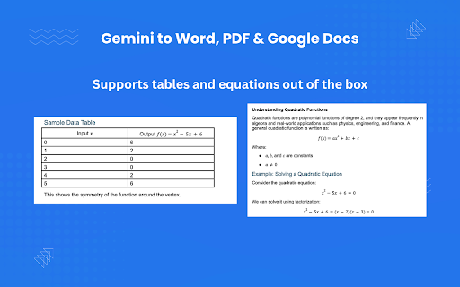 AI Chat to Word, PDF & Google Docs - for Gemini screenshot