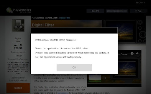 PlayMemories Camera Apps Downloader screenshot