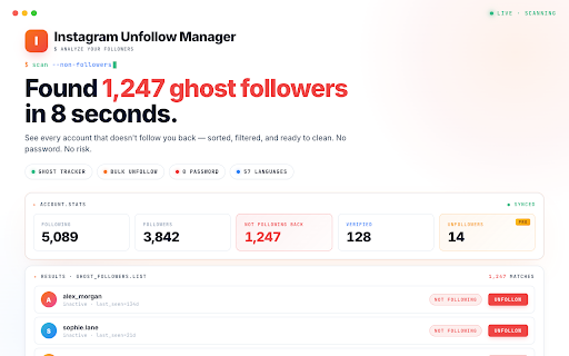 IG Unfollow Pro - Find & Unfollow Non-Followers screenshot