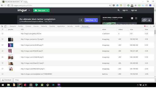 Resources downloader screenshot