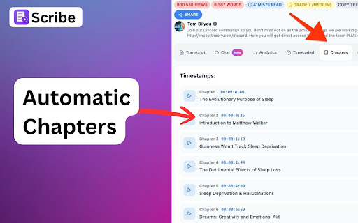 Transcribe & Chat to Videos | Scribe screenshot