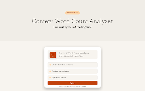 Word Counter & Reading Time screenshot