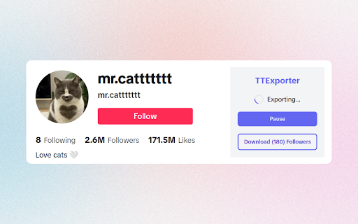 TTExporter - Export TikTok Followers screenshot