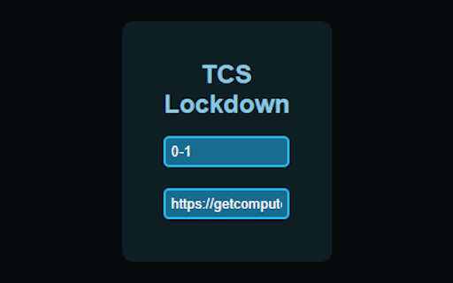 TCS Lockdown screenshot