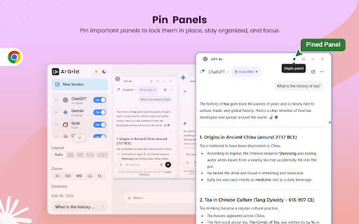 AiGrid: Multi-AI Side-by-Side Chat screenshot
