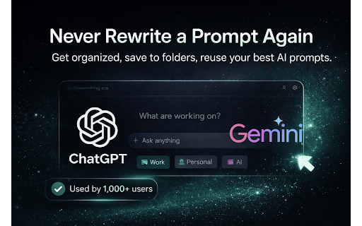 ChatGPT Folders - Prompt History & Export screenshot