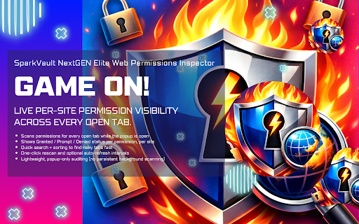 SparkVault NextGEN Elite Web Permissions Inspector screenshot