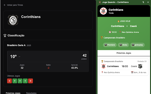 Joga Quando - Corinthians screenshot