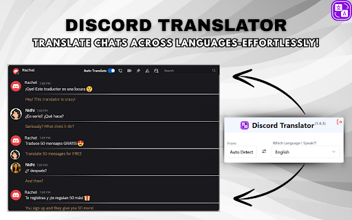 Discord web translator screenshot