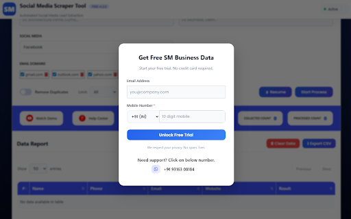 Social Media Scraper Tool – Extract Public Data & Leads screenshot