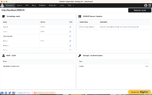 OWASP Penetration Testing Kit screenshot