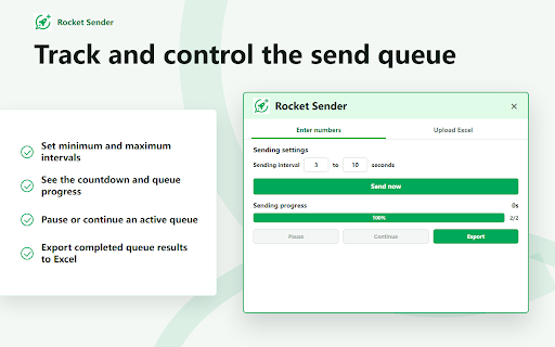 Rocket Sender - Bulk WA Messages & Automation screenshot