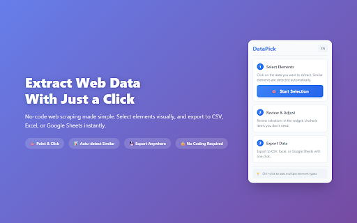 Web Data Extractor - DataPick screenshot