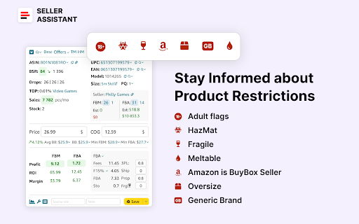Seller Assistant — Amazon Product Research Tool screenshot