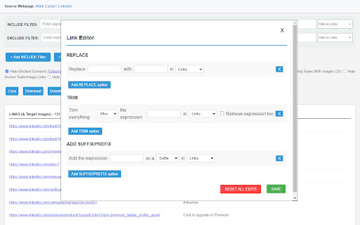 LinkScalper - Advanced Link Grabber screenshot