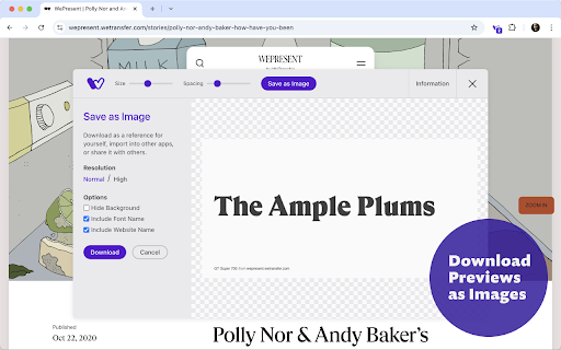 Wordmark Extension screenshot