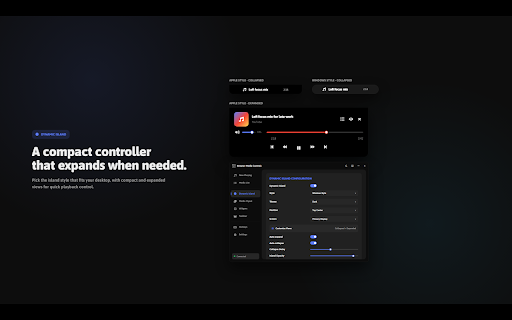 Browser Media Controls screenshot