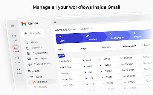 Streak CRM for Gmail screenshot