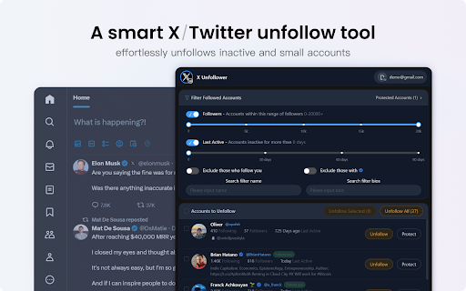 X Unfollower - Twitter Unfollower screenshot