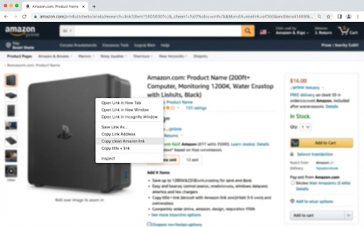 Amazon Link Cleaner screenshot