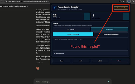 Fanout Queries Extractor – ChatGPT & Claude Citations screenshot