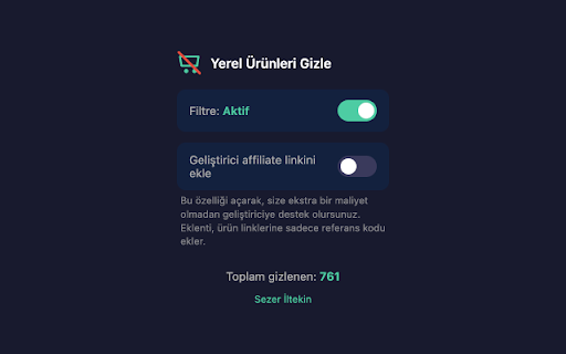 TEMU Hide Local Products screenshot