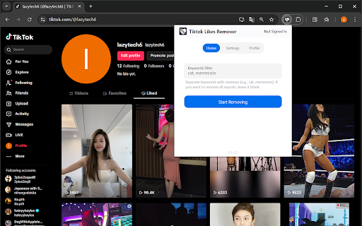 Tiktok Likes Remover screenshot