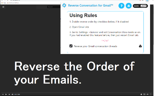 Reverse Conversation for Gmail™ screenshot