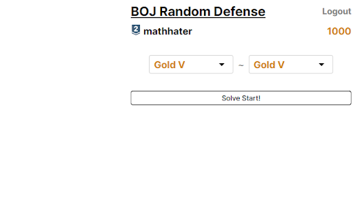 BOJ Random Defense screenshot