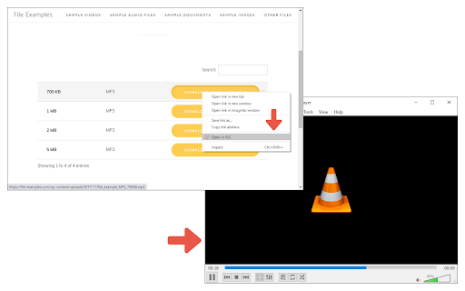 Open in VLC™ screenshot