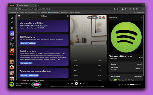 432Hz & 528Hz Converter for Spotify screenshot