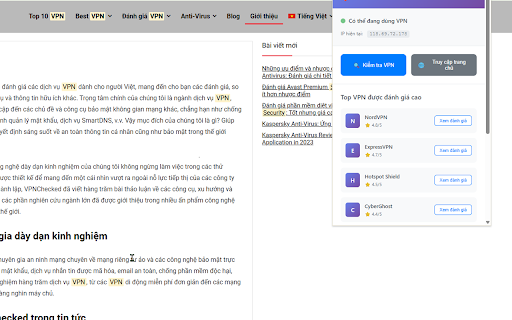 VPNchecked screenshot