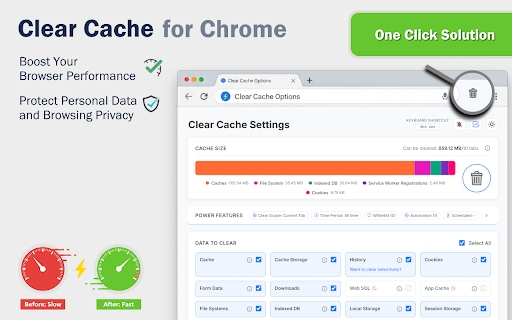 Clear Cache Chrome screenshot