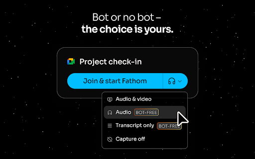 Fathom AI Note Taker for Google Meet screenshot