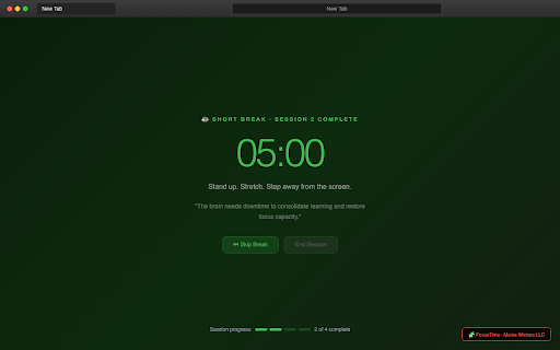 FocusTime - Pomodoro & Site Blocker screenshot