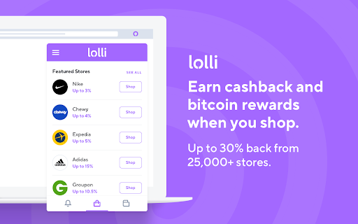 Lolli: Earn Bitcoin and Cash Back screenshot