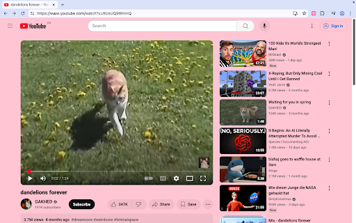 Pastel Pink YouTube screenshot