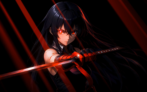 Akame Slashes Akame ga Kill! Live Wallpaper screenshot