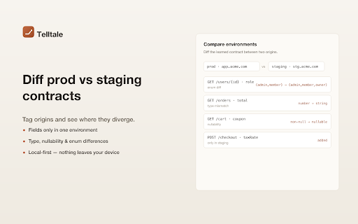 Telltale - API Drift & Schema Monitor (Deep) screenshot