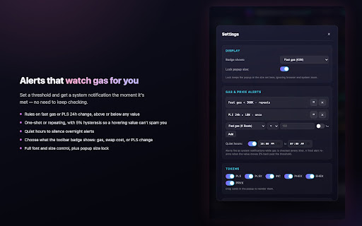 PulseChain Gas Estimates screenshot