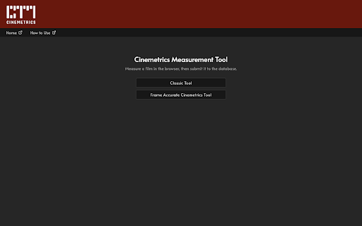 Cinemetrics Measurement Tool screenshot