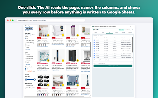 SheetPilot: Save & Extract to Google Sheets™ screenshot