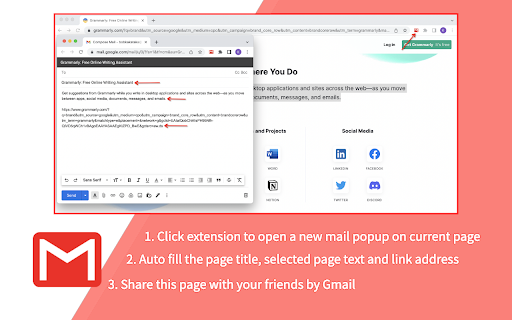 Send from Gmail - Share Link Via Email screenshot