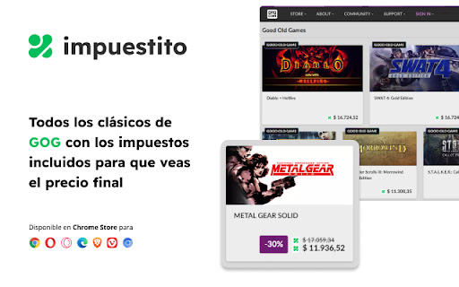 Impuestito: precio final juegos con impuestos screenshot
