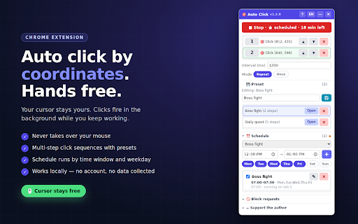 Coordinate Auto Click Helper screenshot