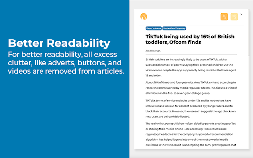 The Zeeguu Reader screenshot