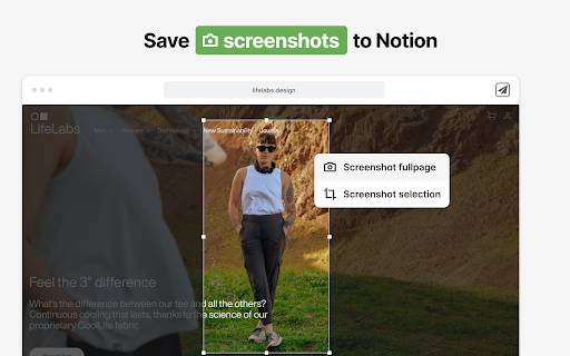 Save to Notion screenshot