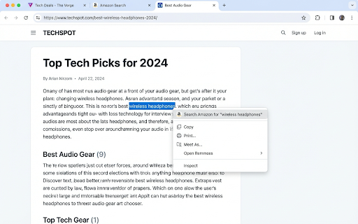 Right Click Search for Amazon screenshot