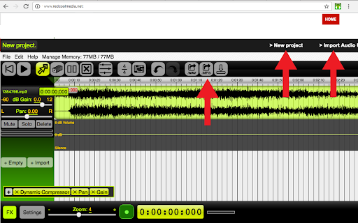Audio editor & music editor AudioStudio screenshot