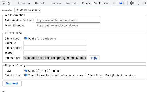 Simple OAuth2 Client screenshot